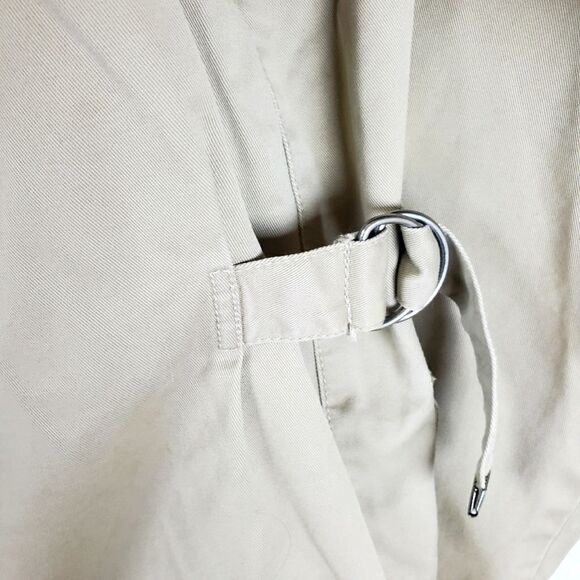 Women's Banana Republic Beige Button/Zip Up Utility Heavy Duty Coat Jacket sz MD - Picture 12 of 16